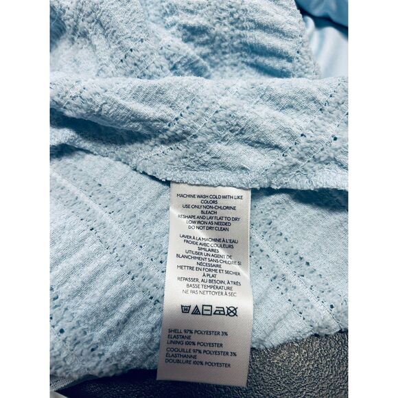 New Urban Outfitters Eloise Convertible Tie Split-Front Tube Top Light Blue E93 - Picture 8 of 9